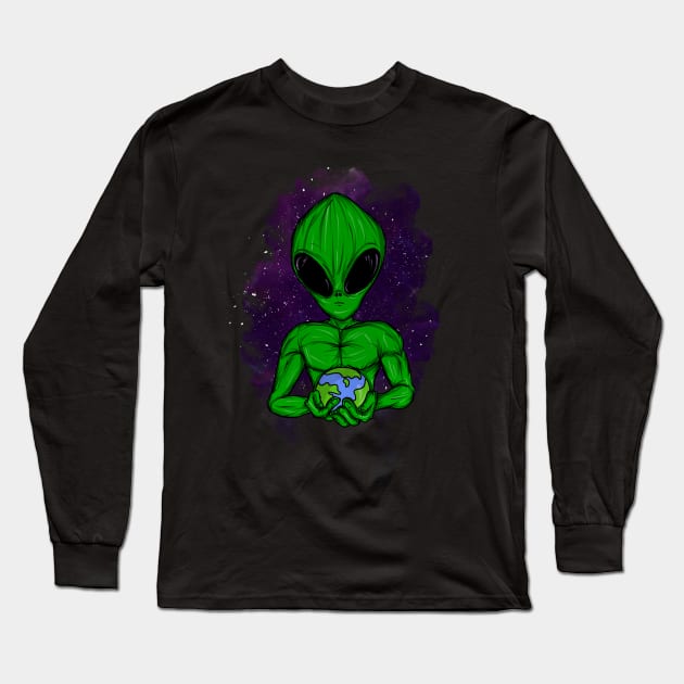 alien Long Sleeve T-Shirt by Amartwork